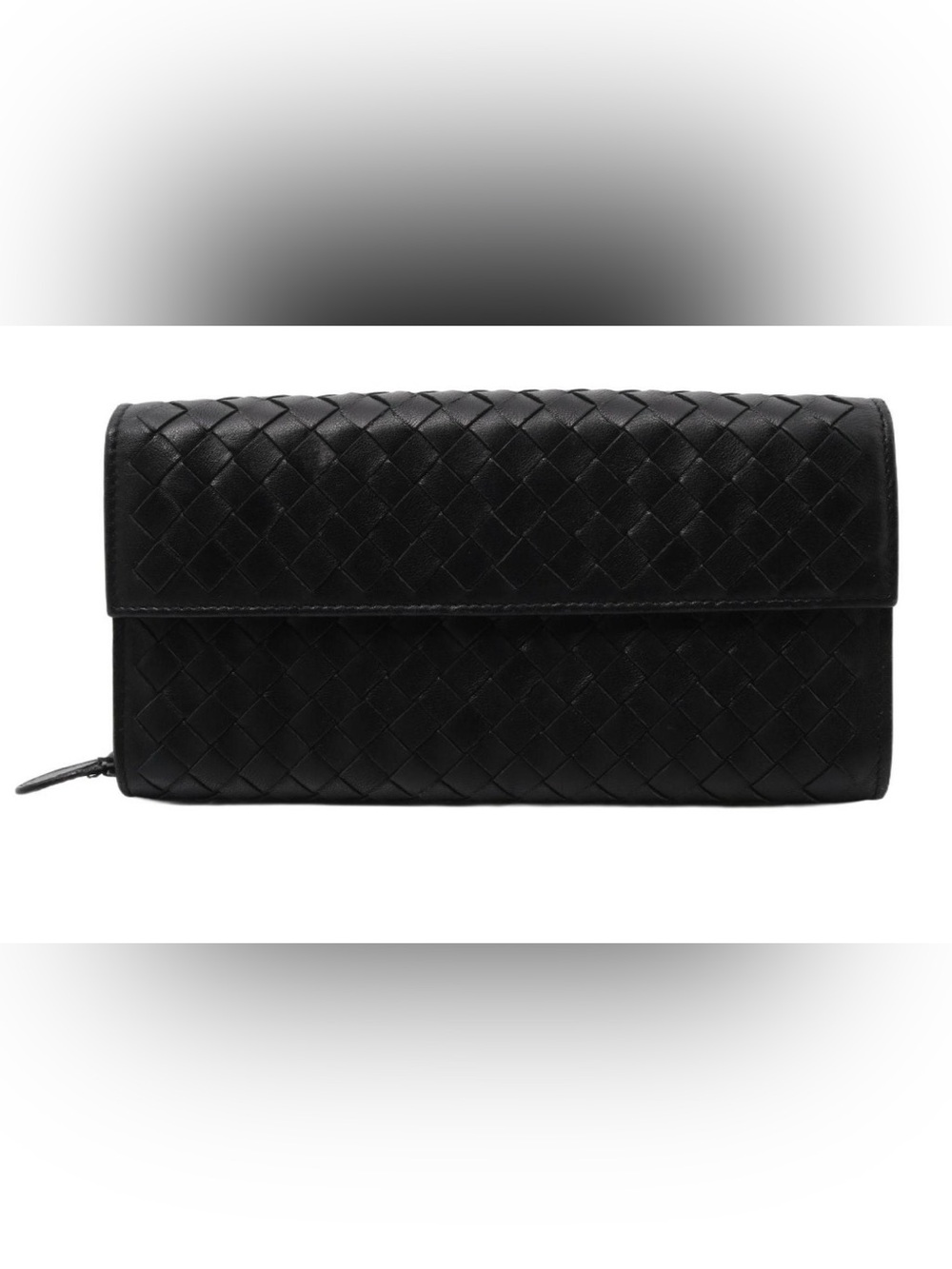 Bottega Veneta Black Intrecciato Leather Wallet